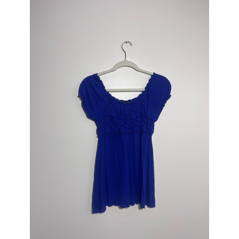 Y2K Babydoll‎ Top Royal Blue 2000s